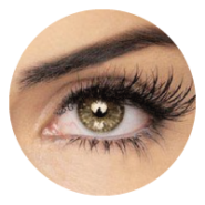 A close up of a woman with Nova Lash Extensions